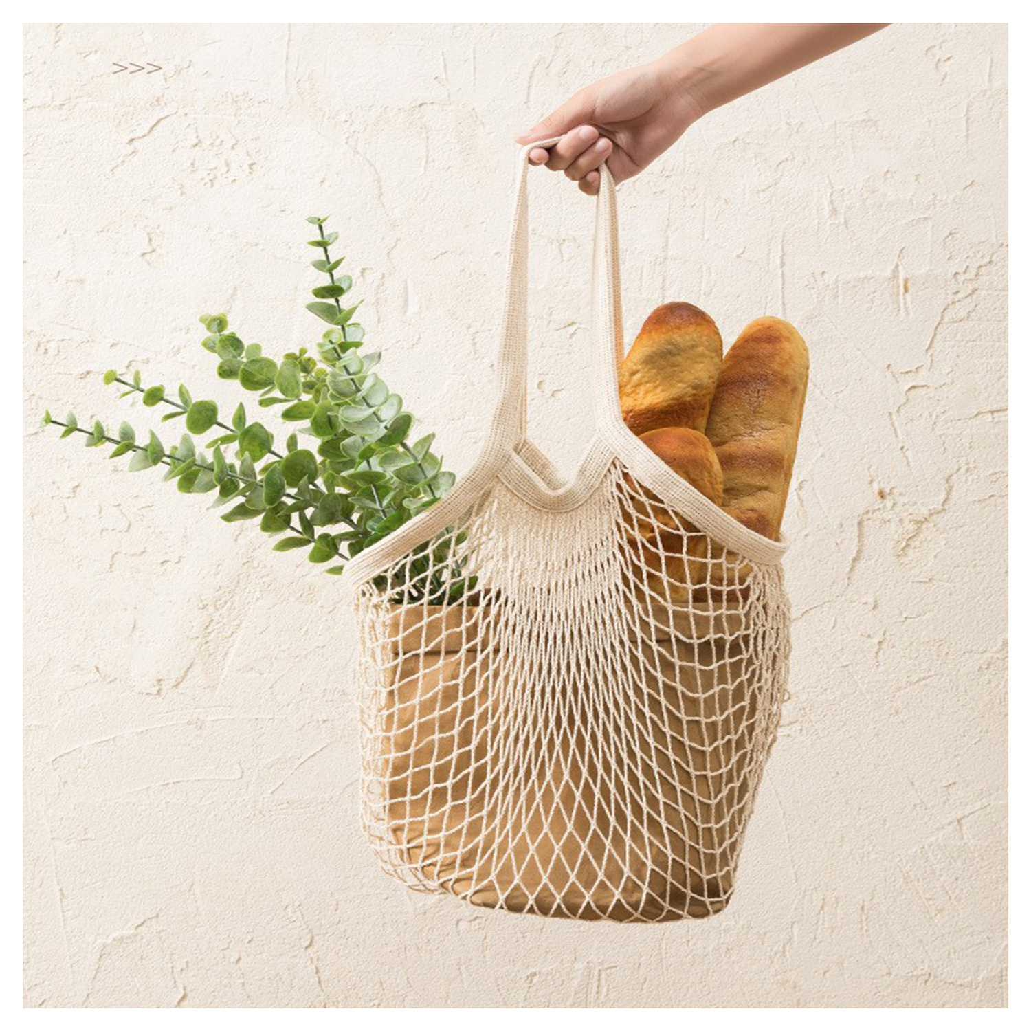 果蔬全棉手提镂空网袋