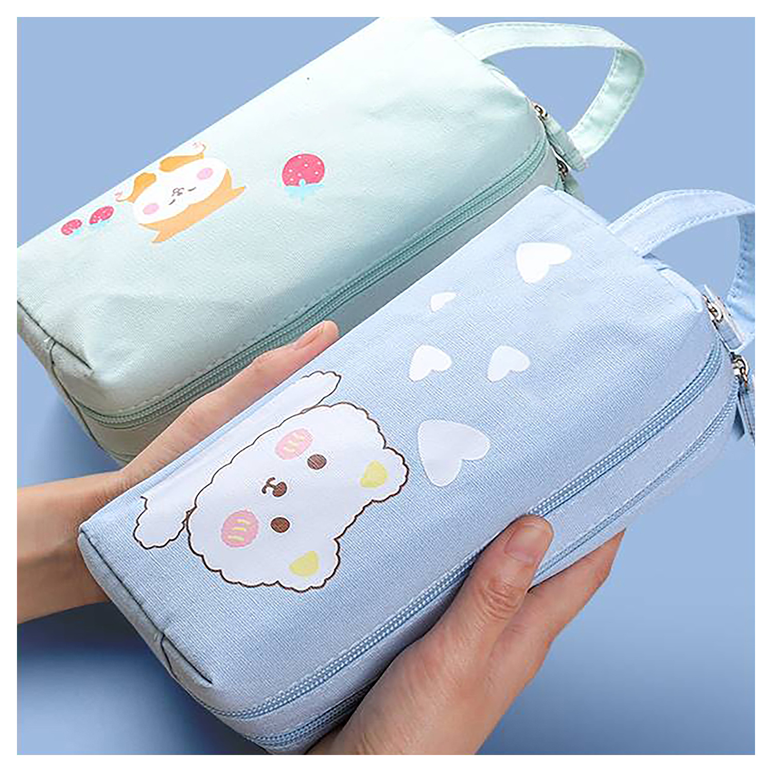 便携搞怪多隔层笔袋