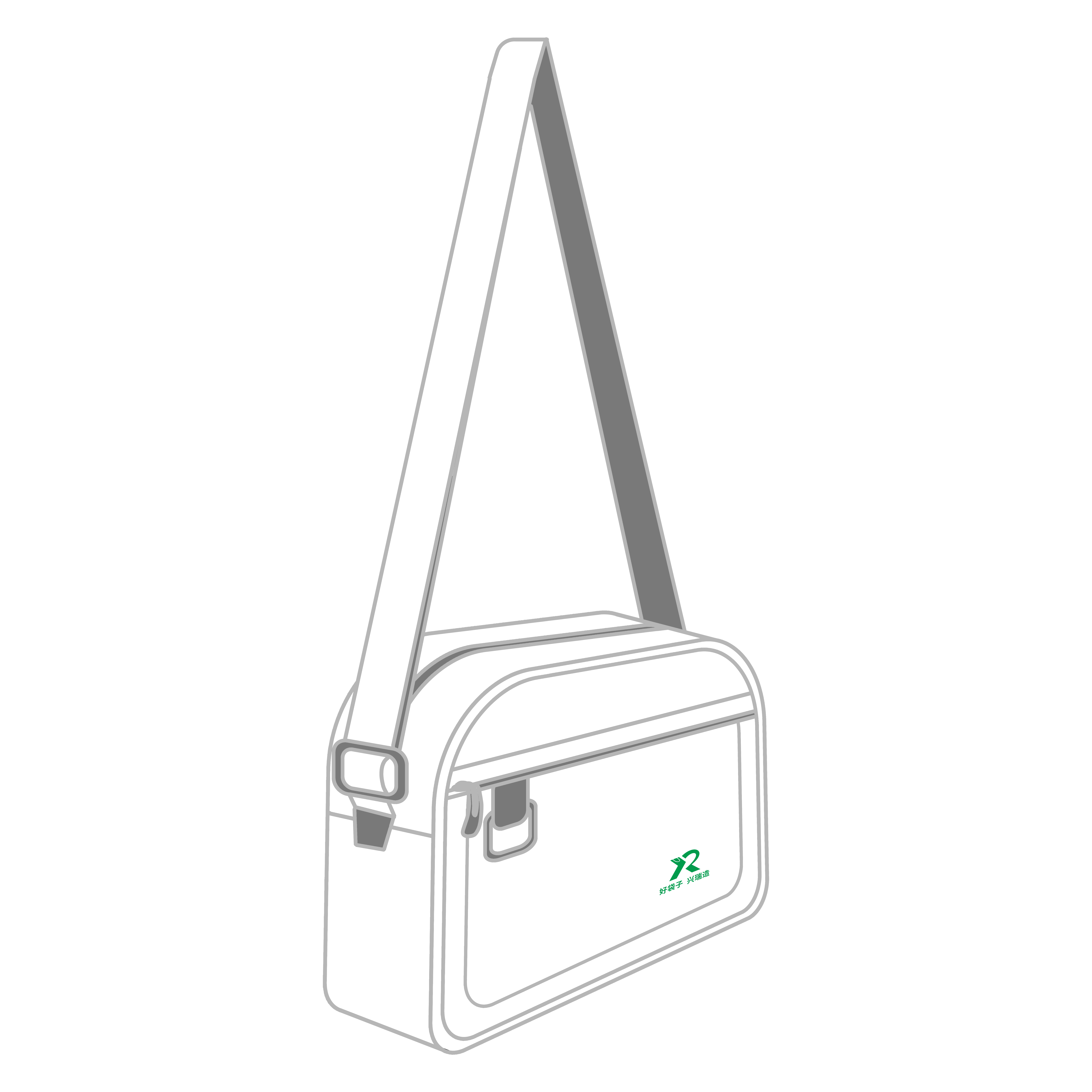 单肩斜挎透明痛包